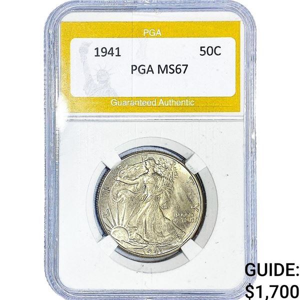 1941 Walking Liberty Half Dollar PGA MS67