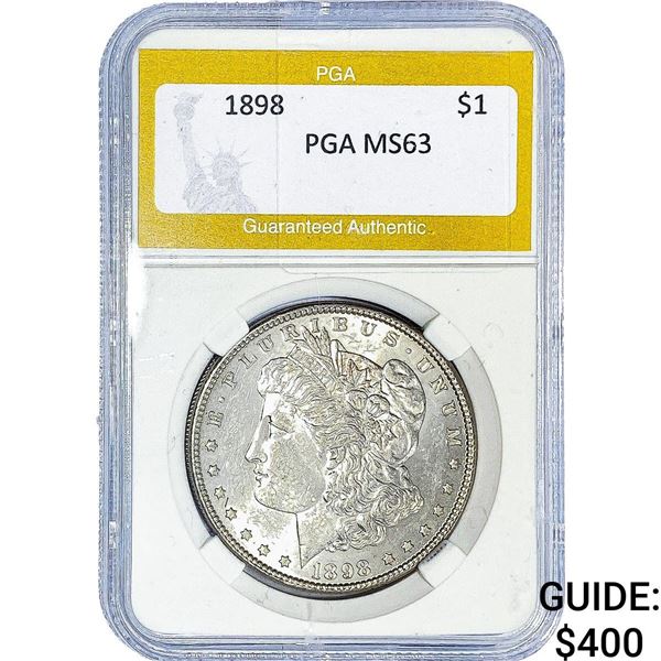 1898 Morgan Silver Dollar PGA MS63