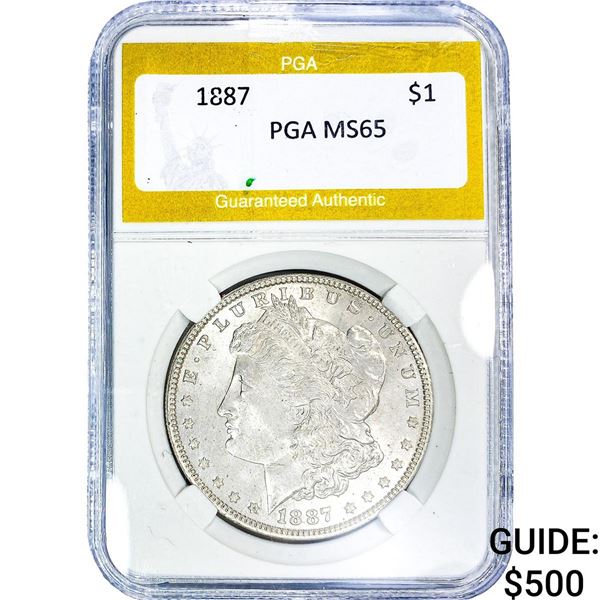 1887 Morgan Silver Dollar PGA MS65