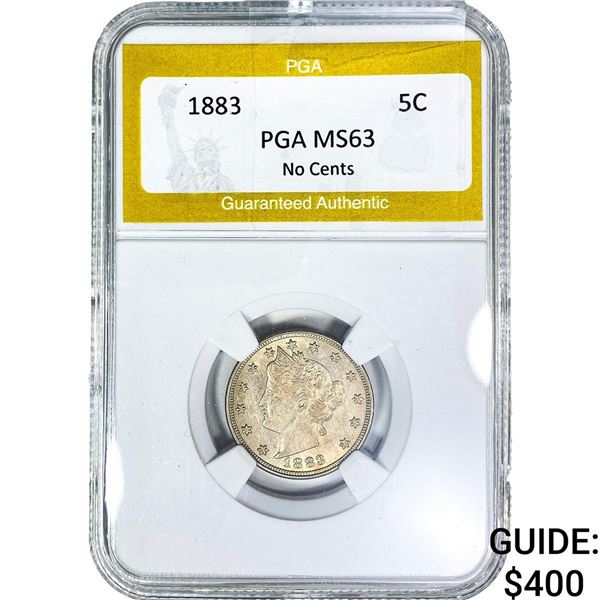 1883 Liberty Victory Nickel PGA MS63 No Cents