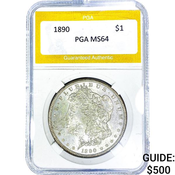 1890 Morgan Silver Dollar PGA MS64