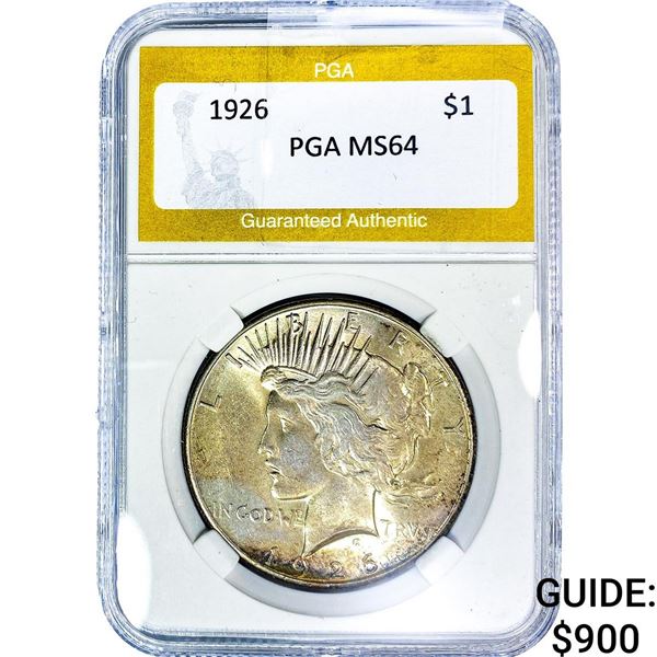 1926 Silver Peace Dollar PGA MS64