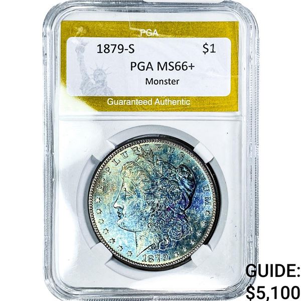 1879-S Morgan Silver Dollar PGA MS66+ Monster