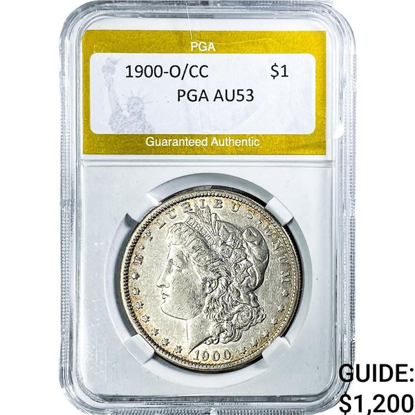 1900-O/CC Morgan Silver Dollar PGA AU53