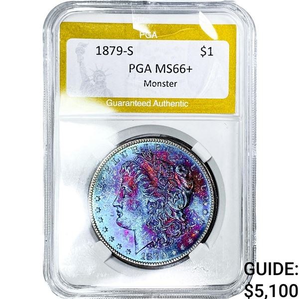 1879-S Morgan Silver Dollar PGA MS66+ Monster