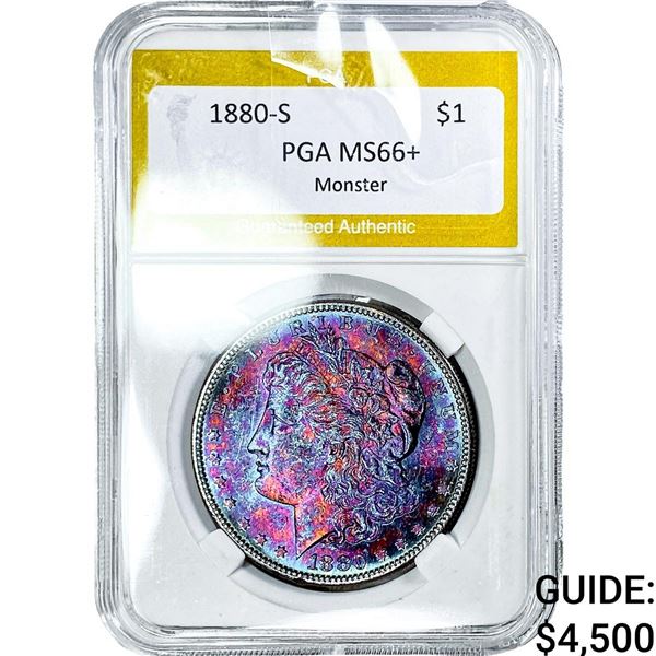 1880-S Morgan Silver Dollar PGA MS66+ Monster