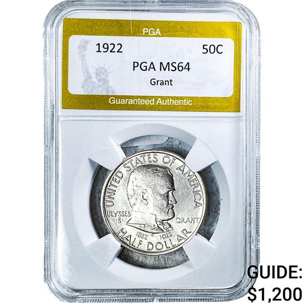 1922 Grant Half Dollar PGA MS64
