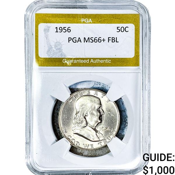 1956 Franklin Half Dollar PGA MS66+ FBL