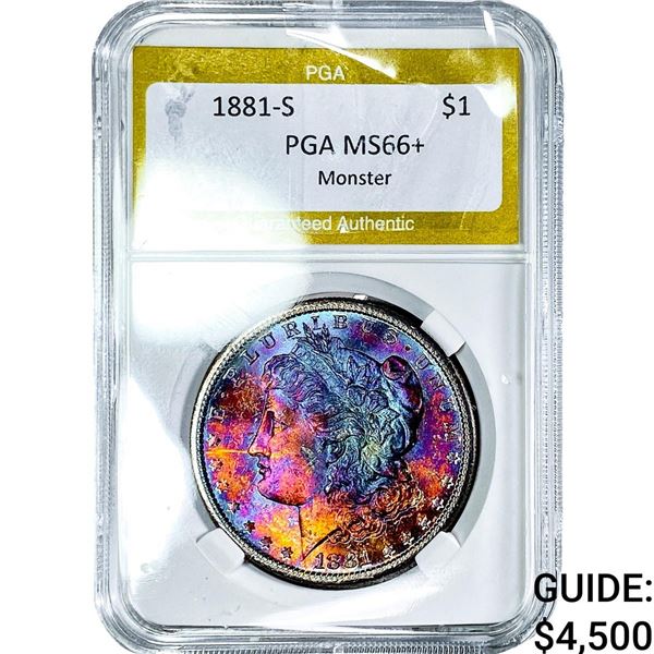 1881-S Morgan Silver Dollar PGA MS66+ Monster