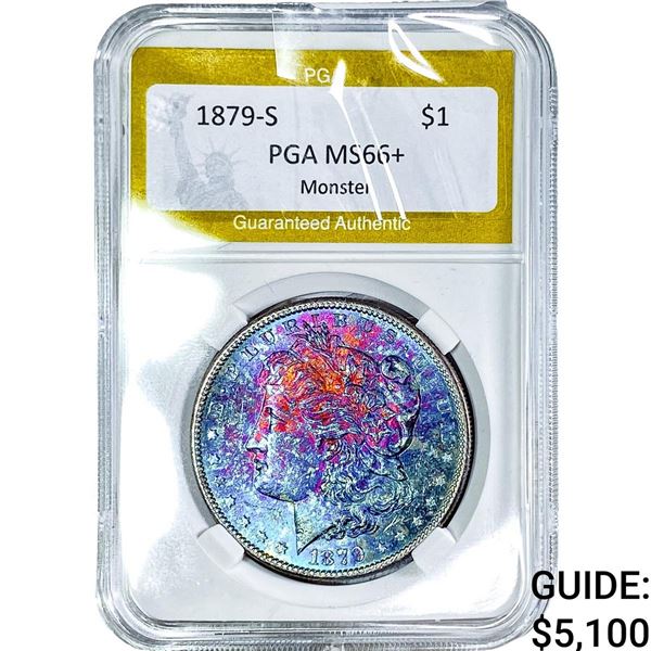 1879-S Morgan Silver Dollar PGA MS66+ Monster