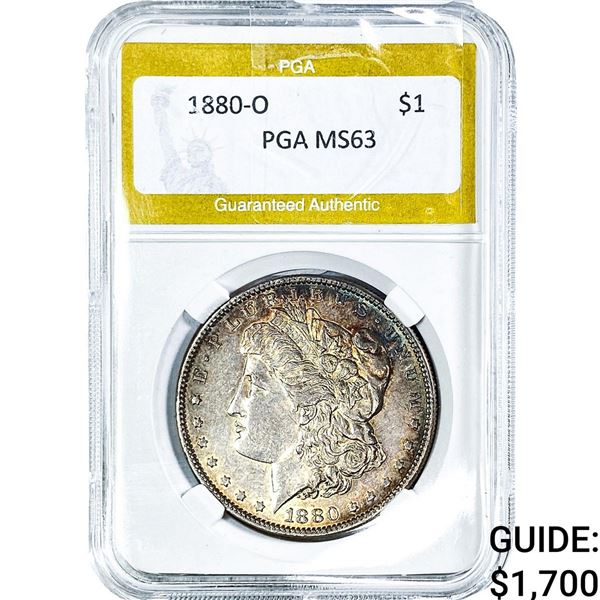 1880-O Morgan Silver Dollar PGA MS63