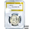 Image 1 : 1963-D Franklin Half Dollar PGA MS65 FBL