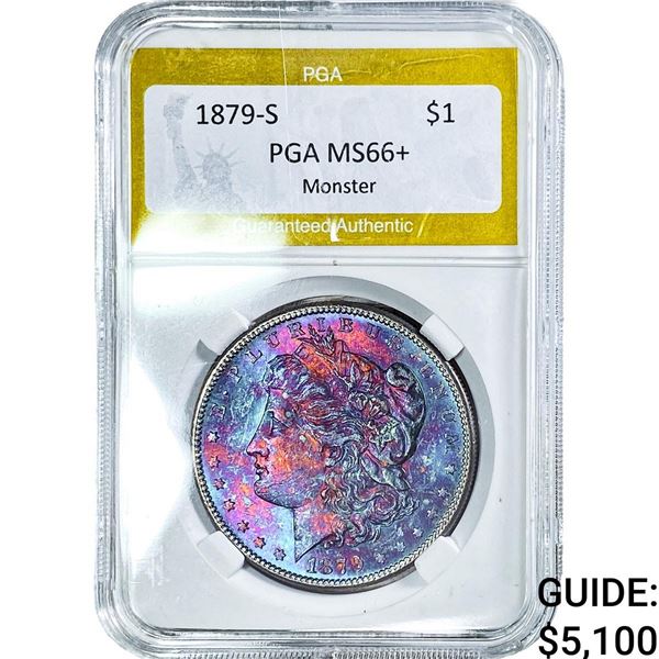 1879-S Morgan Silver Dollar PGA MS66+ Monster