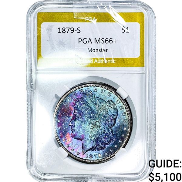 1879-S Morgan Silver Dollar PGA MS66+ Monster