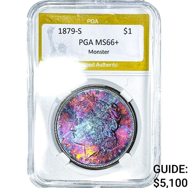 1879-S Morgan Silver Dollar PGA MS66+ Monster