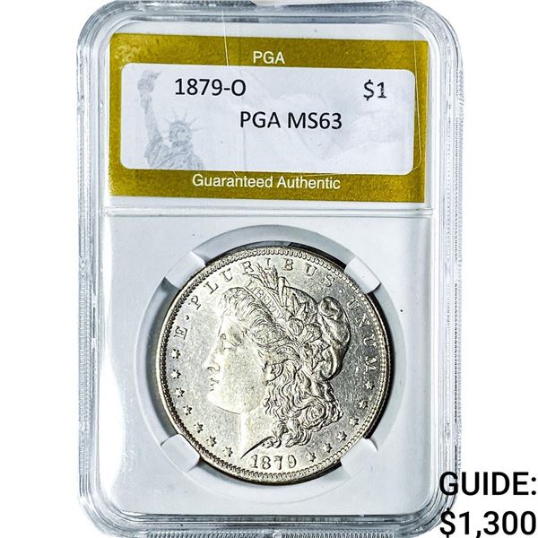 1879-O Morgan Silver Dollar PGA MS63