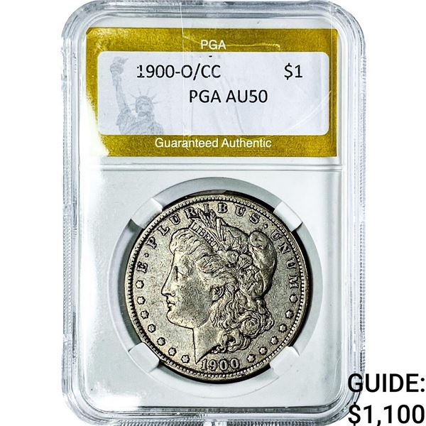 1900-O/CC Morgan Silver Dollar PGA AU50