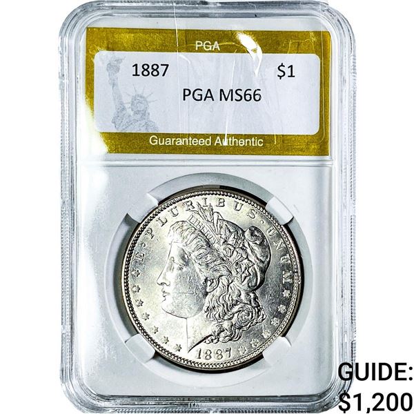 1887 Morgan Silver Dollar PGA MS66