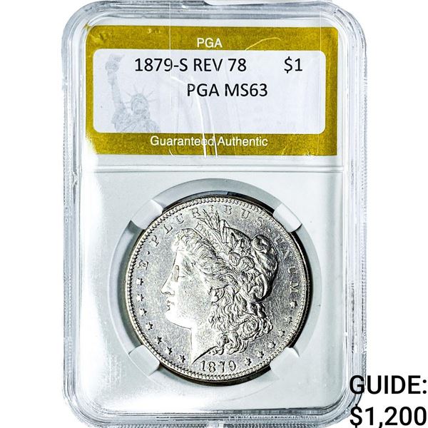 1879-S Morgan Silver Dollar PGA MS63