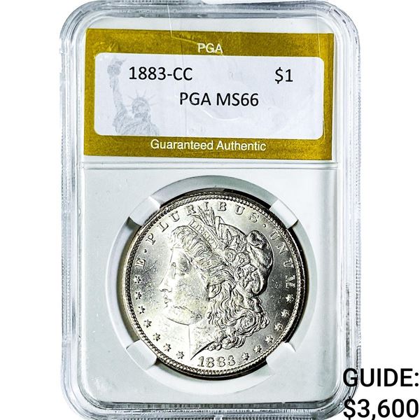 1883-CC Morgan Silver Dollar PGA MS66