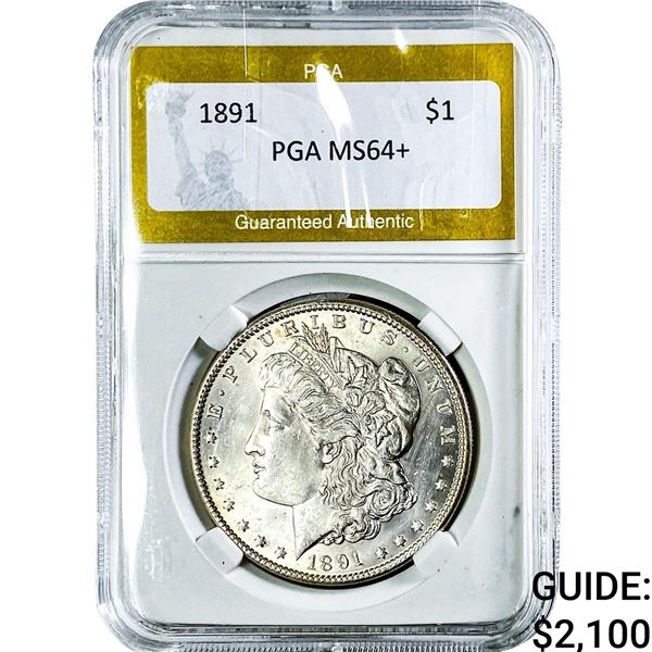 1891 Morgan Silver Dollar PGA MS64+