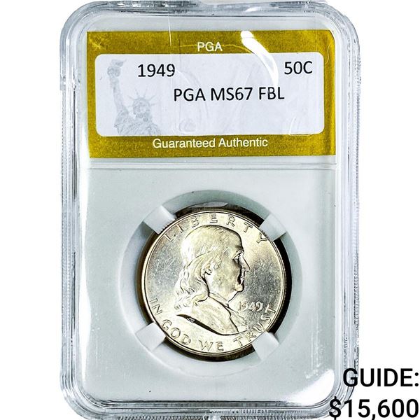 1949 Franklin Half Dollar PGA MS67 FBL