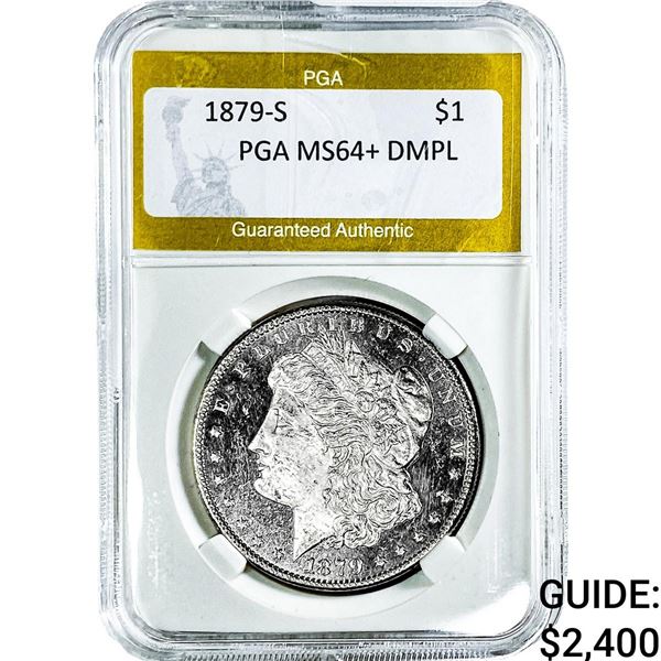 1879-S Morgan Silver Dollar PGA MS64+ DMPL