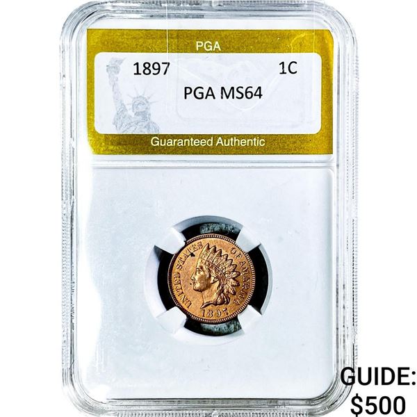 1897 Indian Head Cent PGA MS64