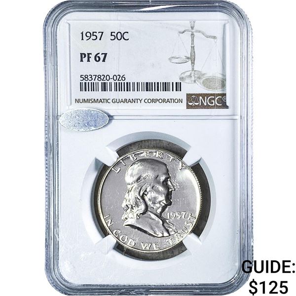 1957 Franklin Half Dollar NGC PF67