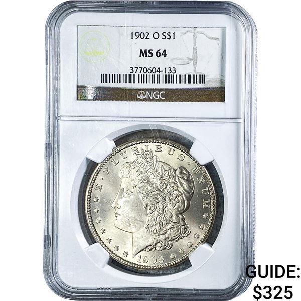 1902-O Morgan Silver Dollar NGC MS64