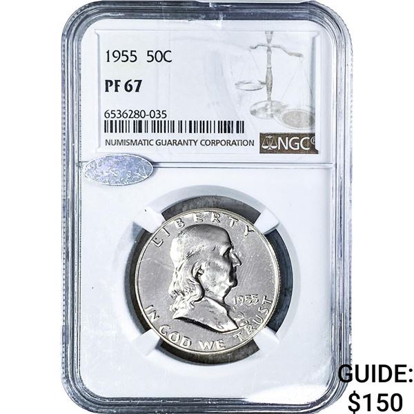 1955 Franklin Half Dollar NGC PF67