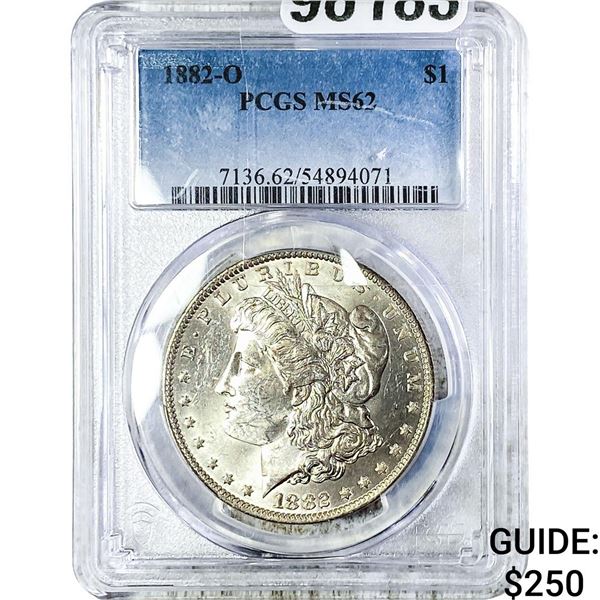 1882-O Morgan Silver Dollar PCGS MS62