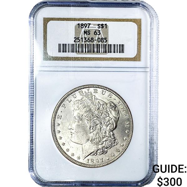 1897 Morgan Silver Dollar NGC MS63