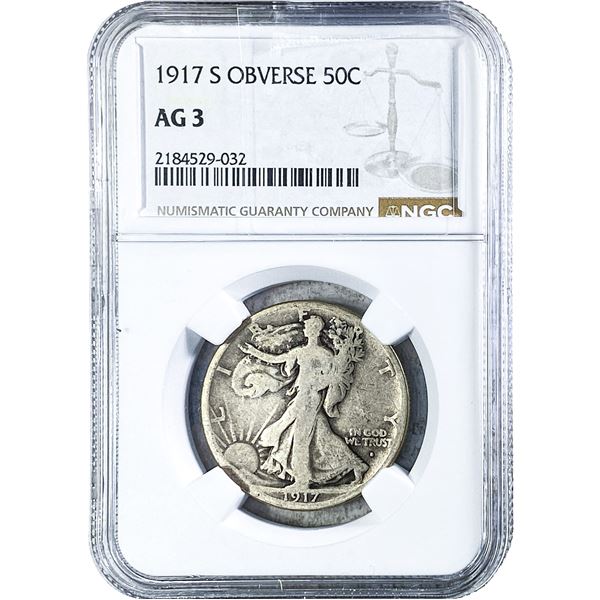 1917-S Walking Liberty Half Dollar NGC AG3