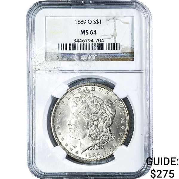 1889-O Morgan Silver Dollar NGC MS64