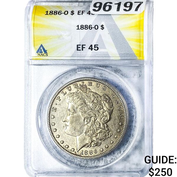1886-O Morgan Silver Dollar ANACS EF45