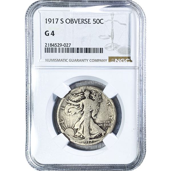 1917-S Walking Liberty Half Dollar NGC G4 Obverse
