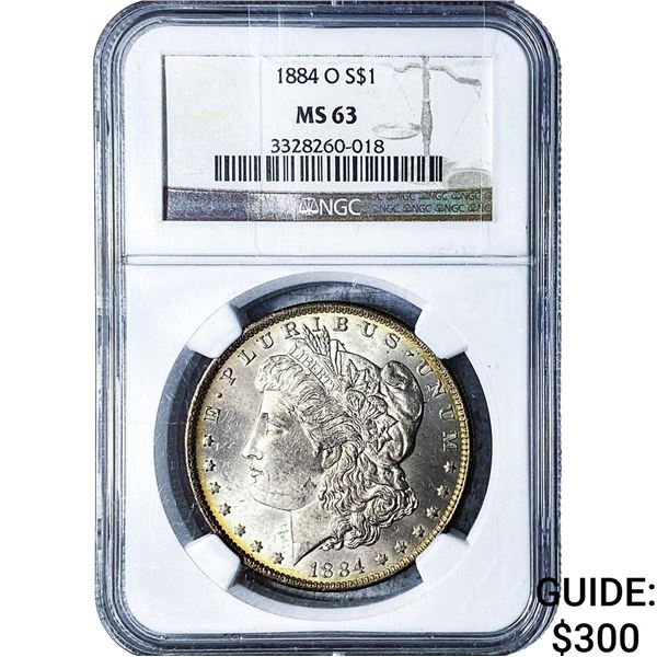 1884-O Morgan Silver Dollar NGC MS63