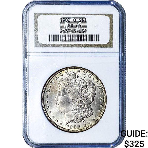 1902-O Morgan Silver Dollar NGC MS64