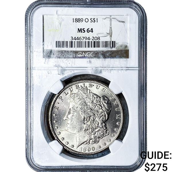 1889-O Morgan Silver Dollar NGC MS64