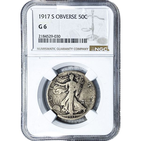 1917-S Walking Liberty Half Dollar NGC G6