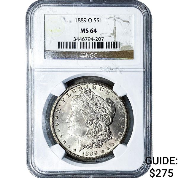 1889-O Morgan Silver Dollar NGC MS64