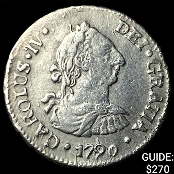 1790-PR Bolivia Charles IV Silver 1/2 Real