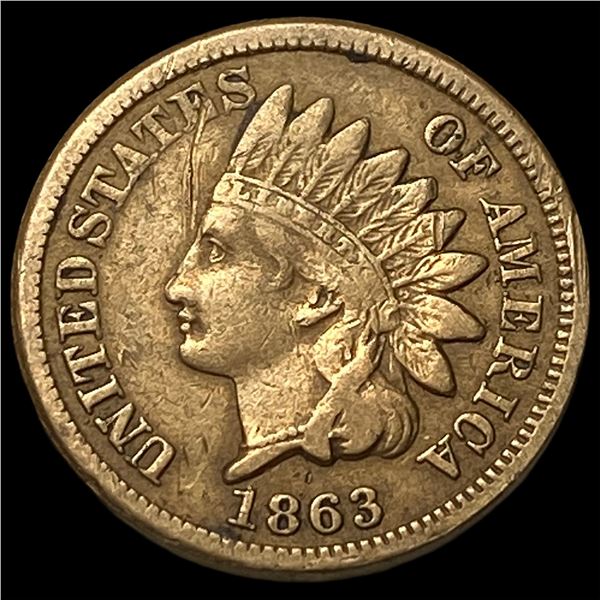1863 Indian Head Cent NEARLY UNCIRCULATED