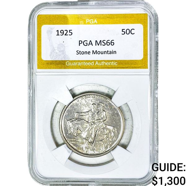 1925 Stone Mountain Half Dollar PGA MS66