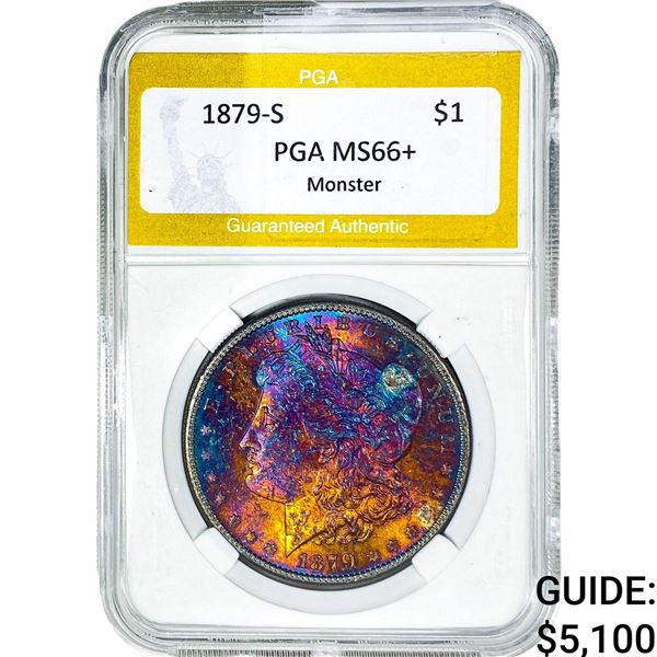 1879-S Morgan Silver Dollar PGA MS66+ Monster