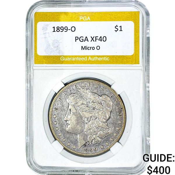 1899-O Morgan Silver Dollar PGA XF40 Micro O