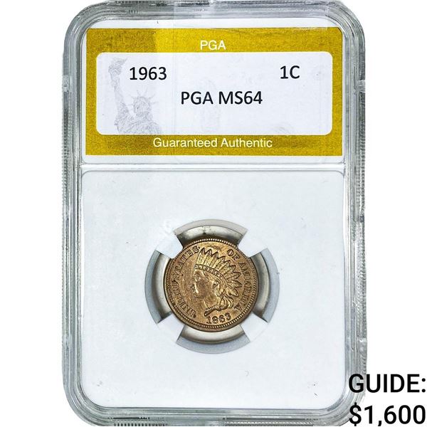 1963 Indian Head Cent PGA MS64
