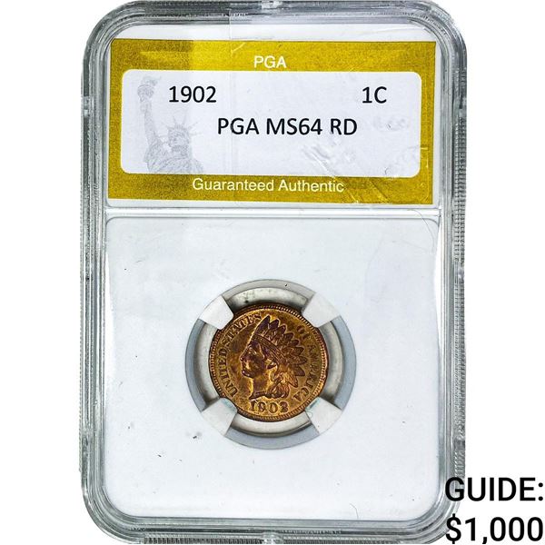1902 Indian Head Cent PGA MS64 RD
