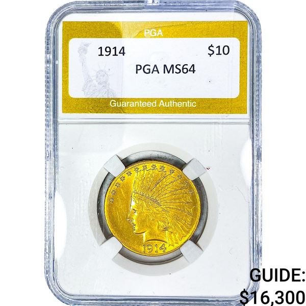 1914 $10 Gold Eagle PGA MS64